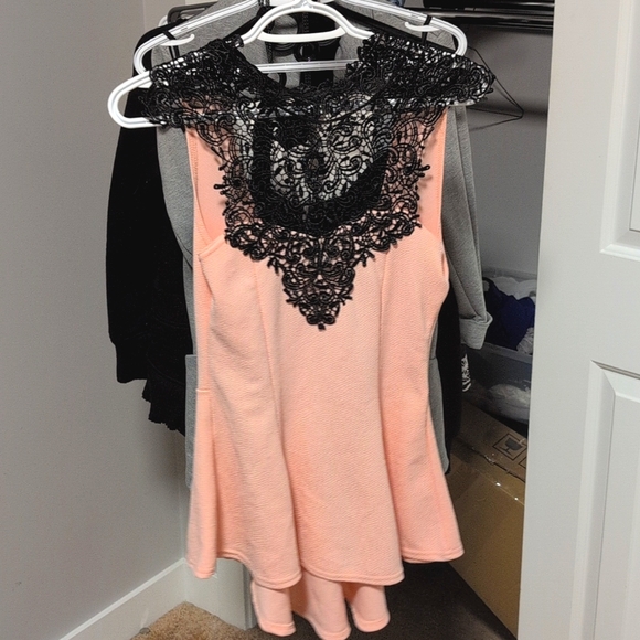 Pink lace top - Picture 1 of 4